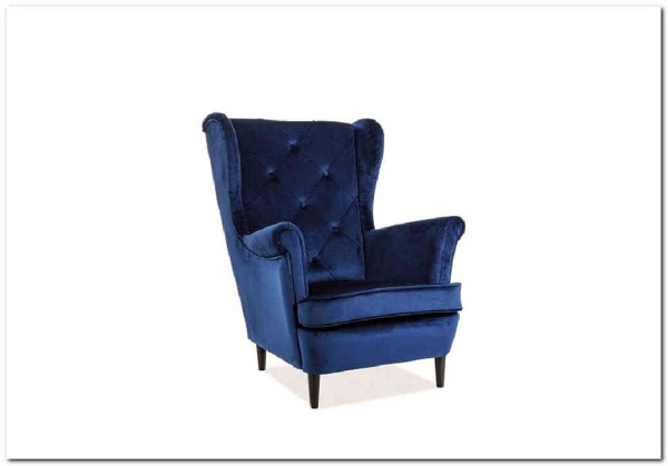 Кресло LADY Velvet Bluvel 86  Signal (темно-синий) заказать в интернет магазине по цене 47 283 руб. в Самаре