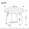 Стол обеденный Halmar BARRY 105 (орех/черный) заказать в интернет магазине по цене 17 874 руб. в Самаре
