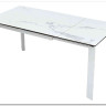 Стол CORNER 120 MATTE STATUARIO Белый мрамор матовый керамика, стекло/ белый каркас заказать в интернет магазине по цене 59 400 руб. в Самаре