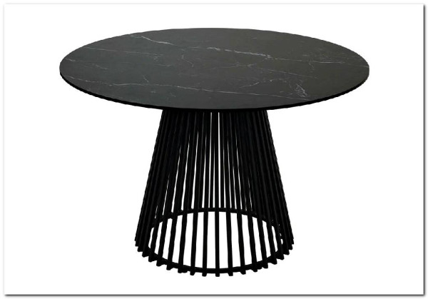 Стол TERNI 120 MATT BLACK MARBLE SOLID CERAMIC Черный мрамор матовый, керамика/Черный каркас заказать в интернет магазине по цене 73 250 руб. в Самаре