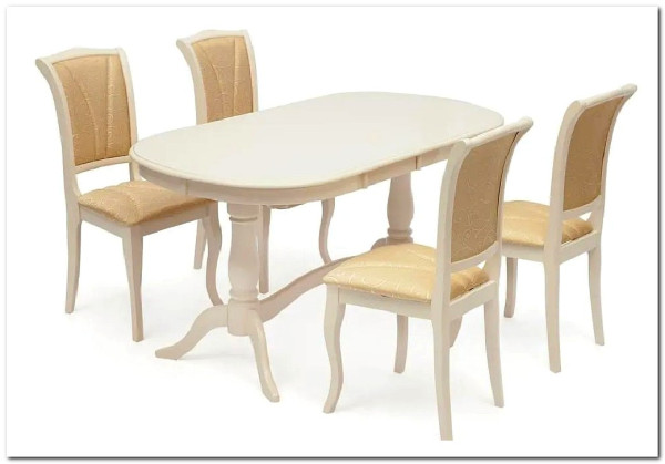 Стол раскладной Siena ( SA-T6EX2L ) ivory white (слоновая кость 2-5) заказать в интернет магазине по цене 47 250 руб. в Самаре