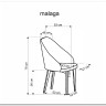 Стул кухонный Halmar MALAGA Mavel 14/Stelar 92 (серый/бук) заказать в интернет магазине по цене 22 478 руб. в Самаре