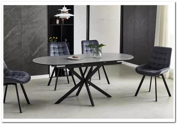 Стол обеденный Signal GASTON Ceramic 140 (серый/черный) заказать в интернет магазине по цене 74 146 руб. в Самаре