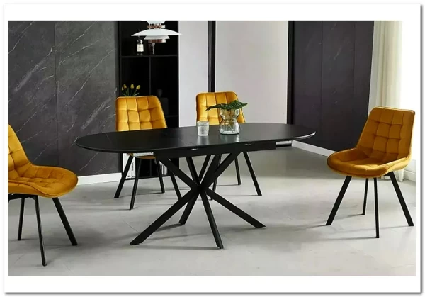 Стол обеденный Signal GASTON Ceramic 140 (черный/черный) заказать в интернет магазине по цене 74 146 руб. в Самаре