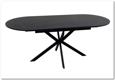 Стол обеденный Signal GASTON Ceramic 140 (черный/черный)