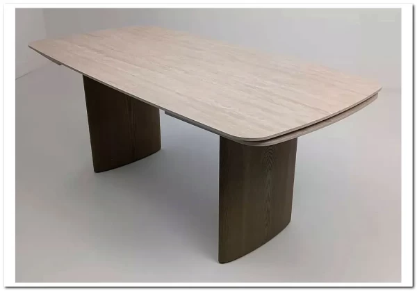 Стол CALVIN 180 MATTE ROME TRAVERTINE SOLID CERAMIC / Серый дуб, ®DISAUR заказать в интернет магазине по цене 96 050 руб. в Самаре