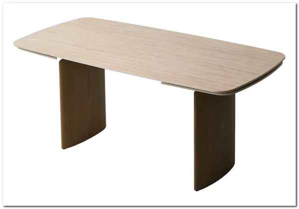 Стол CALVIN 180 MATTE ROME TRAVERTINE SOLID CERAMIC / Серый дуб, ®DISAUR заказать в интернет магазине по цене 96 050 руб. в Самаре