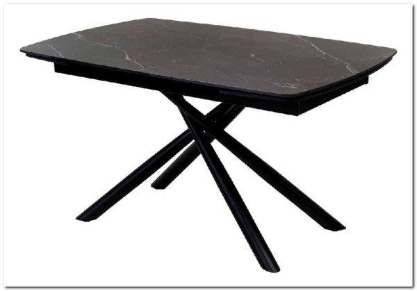 Стол RIVOLI 140 MATT BLACK MARBLE SOLID CERAMIC / BLACK заказать в интернет магазине по цене 74 900 руб. в Самаре