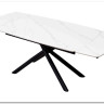 Стол RIVOLI 140 MATT WHITE MARBLE SOLID CERAMIC / BLACK заказать в интернет магазине по цене 74 900 руб. в Самаре
