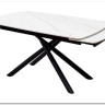 Стол RIVOLI 140 MATT WHITE MARBLE SOLID CERAMIC / BLACK заказать в интернет магазине по цене 74 900 руб. в Самаре