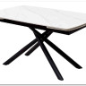 Стол RIVOLI 140 MATT WHITE MARBLE SOLID CERAMIC / BLACK заказать в интернет магазине по цене 74 900 руб. в Самаре