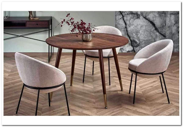 Стол обеденный Halmar DOMENICO 110 (орех/золотой) заказать в интернет магазине по цене 24 769 руб. в Самаре