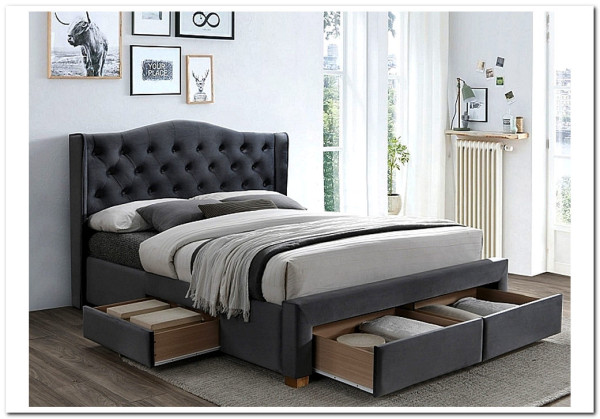 Кровать ASPEN II VELVET BLUVEL 14 160/200 Signal заказать в интернет магазине по цене 82 622 руб. в Самаре