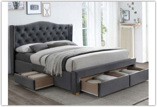 Кровать ASPEN II VELVET BLUVEL 14 160/200 Signal заказать в интернет магазине по цене 82 622 руб. в Самаре