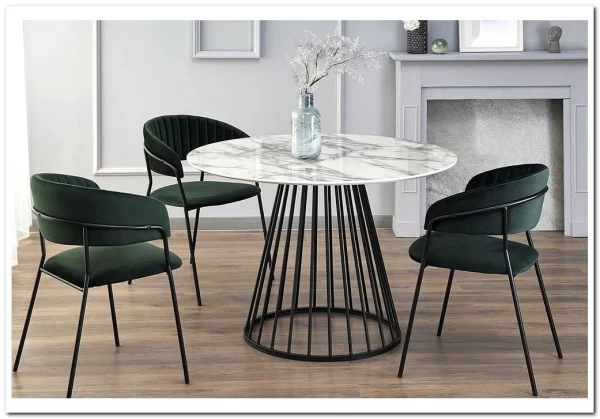 Стол обеденный Halmar BRODWAY белый мрамор/черный заказать в интернет магазине по цене 30 047 руб. в Самаре