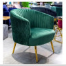 Кресло CROWN  Halmar (темно-зеленый/золотой) заказать в интернет магазине по цене 30 381 руб. в Самаре