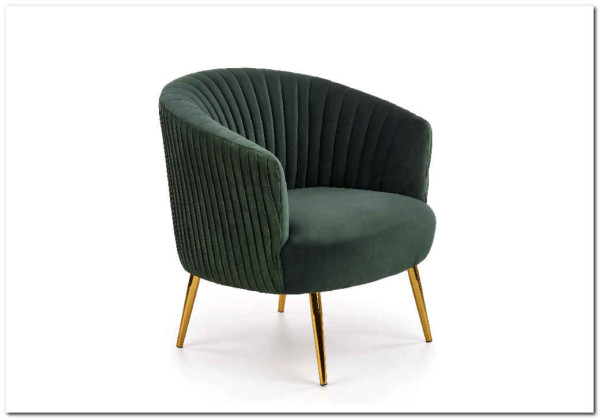 Кресло CROWN  Halmar (темно-зеленый/золотой) заказать в интернет магазине по цене 30 381 руб. в Самаре