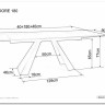 Стол обеденный Signal SALVADORE Ceramic 180 раскладной (серый мрамор/черный мат) заказать в интернет магазине по цене 143 312 руб. в Самаре