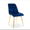 Стул кухонный Signal CHIC Velvet Bluvel 86 (темно-синий/золотой) заказать в интернет магазине по цене 10 726 руб. в Самаре
