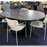 Стол обеденный Signal ANGEL II 120 (эффект серого мрамора/черный) заказать в интернет магазине по цене 85 227 руб. в Самаре