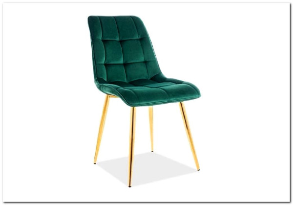 Стул кухонный Signal CHIC Velvet Bluvel 78 (зеленый/золотой) заказать в интернет магазине по цене 10 726 руб. в Самаре