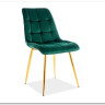 Стул кухонный Signal CHIC Velvet Bluvel 78 (зеленый/золотой) заказать в интернет магазине по цене 10 726 руб. в Самаре