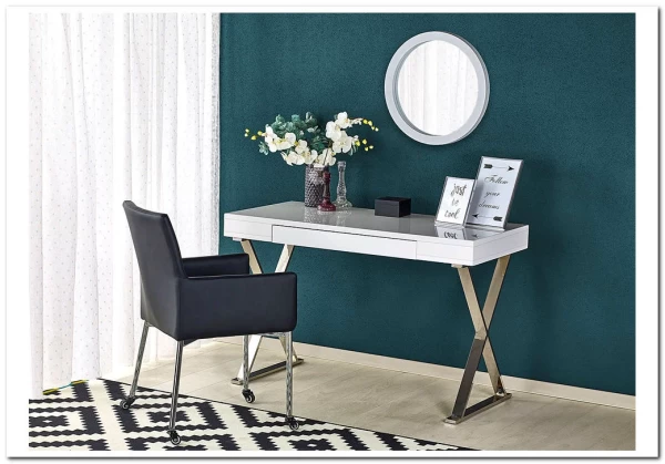 Стол компьютерный Halmar B-31 (белый/хром) заказать в интернет магазине по цене 37 613 руб. в Самаре