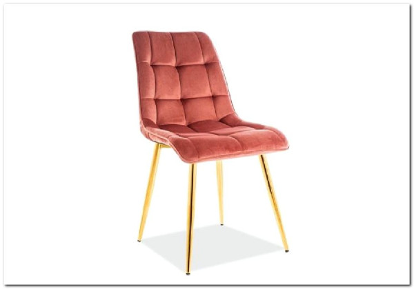 Стул кухонный Signal CHIC Velvet Bluvel 52 (античный розовый/золотой) заказать в интернет магазине по цене 10 726 руб. в Самаре