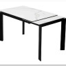 Стол CORNER 120 MATTE STATUARIO Белый мрамор матовый керамика, стекло/ черный каркас, DISAUR заказать в интернет магазине по цене 59 400 руб. в Самаре