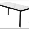 Стол CORNER 120 MATTE STATUARIO Белый мрамор матовый керамика, стекло/ черный каркас, DISAUR заказать в интернет магазине по цене 59 400 руб. в Самаре