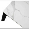 Стол CORNER 120 MATTE STATUARIO Белый мрамор матовый керамика, стекло/ черный каркас, DISAUR заказать в интернет магазине по цене 59 400 руб. в Самаре