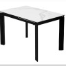 Стол CORNER 120 MATTE STATUARIO Белый мрамор матовый керамика, стекло/ черный каркас, DISAUR заказать в интернет магазине по цене 59 400 руб. в Самаре