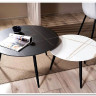 Комплект Signal KORA A, 2 стола журнальных (черный мат/белый мат/черный) заказать в интернет магазине по цене 23 424 руб. в Самаре