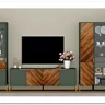 Витрина Siena REG1W1D дымчатый зеленый/дуб вотан BRW заказать в интернет магазине по цене 43 630 руб. в Самаре