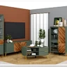 Витрина Siena REG1W1D дымчатый зеленый/дуб вотан BRW заказать в интернет магазине по цене 43 630 руб. в Самаре
