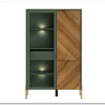 Витрина Siena REG1W1D/140 дымчатый зеленый/дуб вотан BRW заказать в интернет магазине по цене 33 980 руб. в Самаре