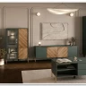 Витрина Siena REG1W1D/140 дымчатый зеленый/дуб вотан BRW заказать в интернет магазине по цене 33 980 руб. в Самаре