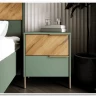 Витрина Siena REG1W1D/140 дымчатый зеленый/дуб вотан BRW заказать в интернет магазине по цене 33 980 руб. в Самаре