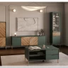 Витрина Siena REG1W1D/140 дымчатый зеленый/дуб вотан BRW заказать в интернет магазине по цене 33 980 руб. в Самаре