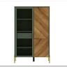 Витрина Siena REG1W1D/140 дымчатый зеленый/дуб вотан BRW заказать в интернет магазине по цене 33 980 руб. в Самаре