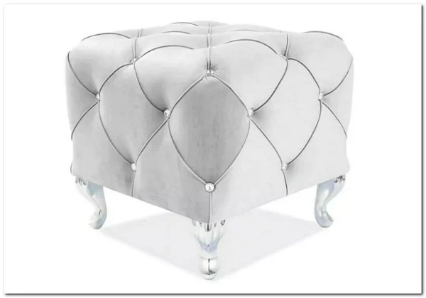 Пуф Signal HESTIA K Velvet Bluvel 03 светло-серый/серебряный заказать в интернет магазине по цене 33 792 руб. в Самаре