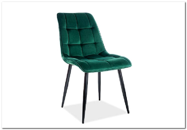 Стул кухонный Signal CHIC Velvet Bluvel 78 (зеленый/черный) заказать в интернет магазине по цене 9 962 руб. в Самаре