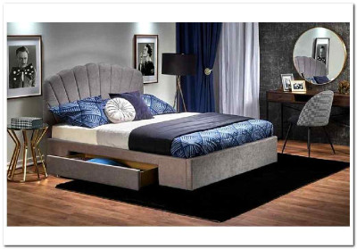 Кровать HALMAR GABRIELLA (светло-серый) 160/200