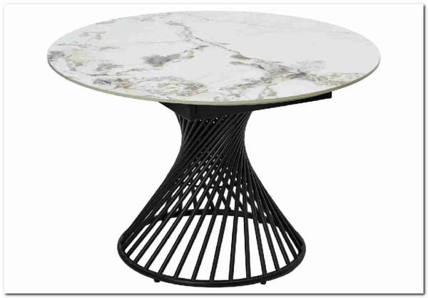 Стол BUENO 120 GLOSS GOLDEN JADE SOLID CERAMIC / BLACK, DISAUR заказать в интернет магазине по цене 108 700 руб. в Самаре