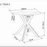 Стол обеденный Signal TALIA (эффект белого мрамора/черный) заказать в интернет магазине по цене 26 644 руб. в Самаре