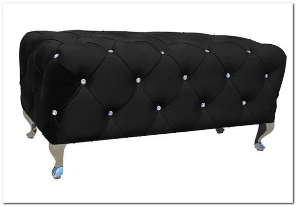 Пуф Signal HESTIA Velvet Bluvel 19 черный/серебряный 100/46/50 заказать в интернет магазине по цене 38 606 руб. в Самаре