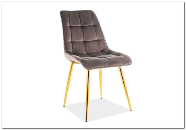 Стул кухонный Signal CHIC Velvet Bluvel 14 (серый/золотой) заказать в интернет магазине по цене 10 726 руб. в Самаре