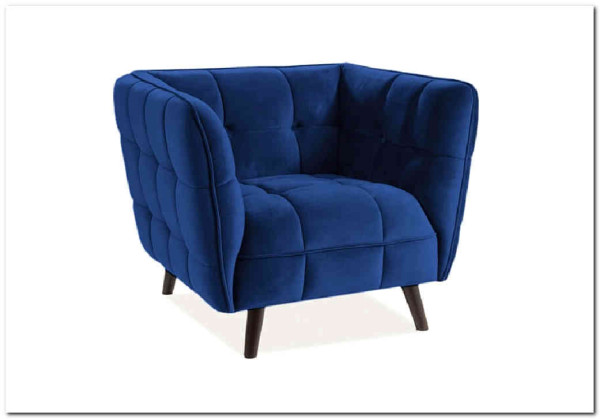 Кресло CASTELLO 1 Velvet Bluvel 86  Signal (темно-синий) заказать в интернет магазине по цене 66 434 руб. в Самаре