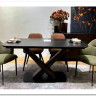 Стол BLANCO 160 MATT BLACK MARBLE SOLID CERAMIC / Орех, DISAUR заказать в интернет магазине по цене 102 000 руб. в Самаре