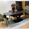 Стол BLANCO 160 MATT BLACK MARBLE SOLID CERAMIC / Орех, DISAUR заказать в интернет магазине по цене 102 000 руб. в Самаре